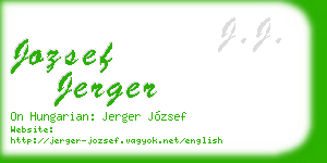jozsef jerger business card