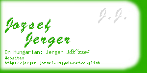 jozsef jerger business card